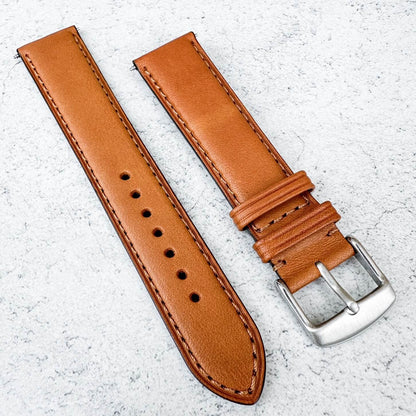 Premium Italian Calf Leather Watch Strap Tan 2