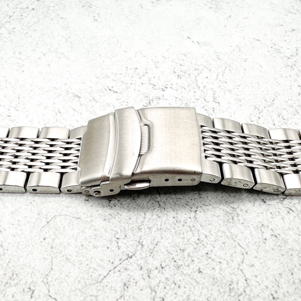 Premium Stainless Steel Straight End Folding Deployment Clasp Metal Watch Strap 2