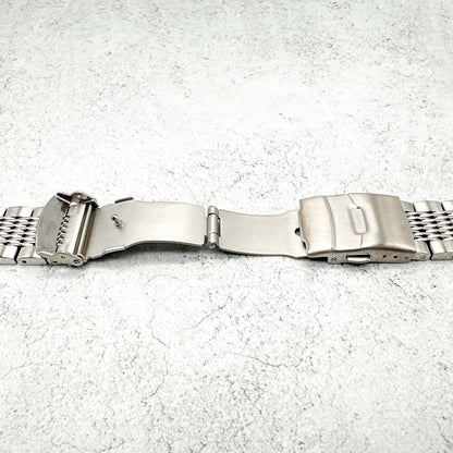 Premium Stainless Steel Straight End Folding Deployment Clasp Metal Watch Strap 3