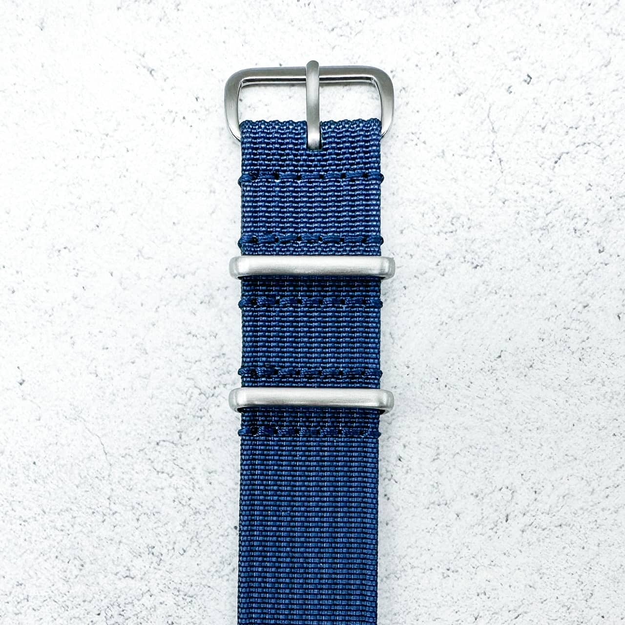 Ribbed NATO Watch Strap Blue 4