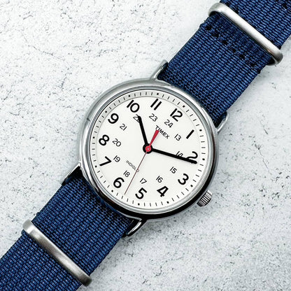 Ribbed NATO Watch Strap Blue 5