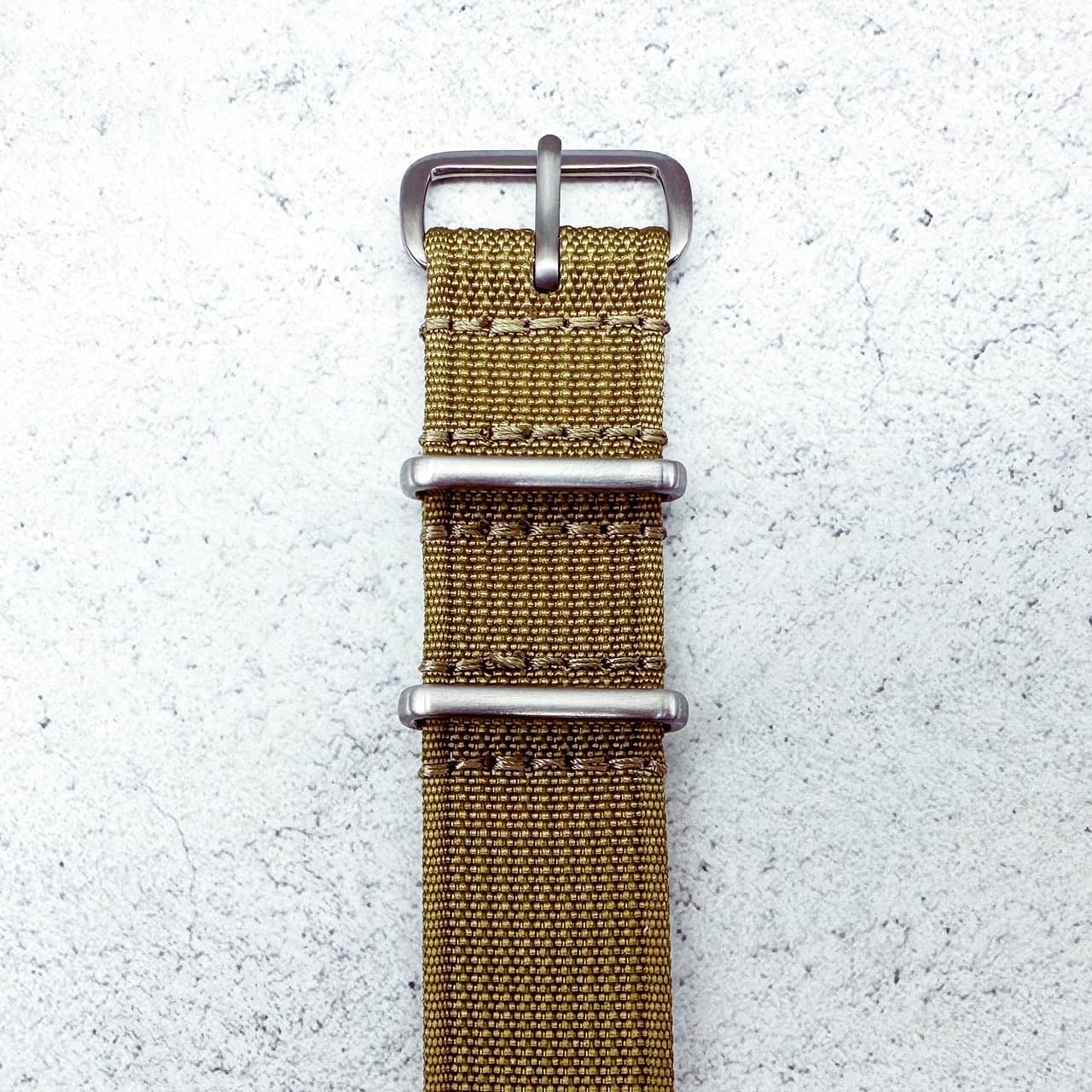 Ribbed NATO Watch Strap - Khaki | Nylon Military Bands