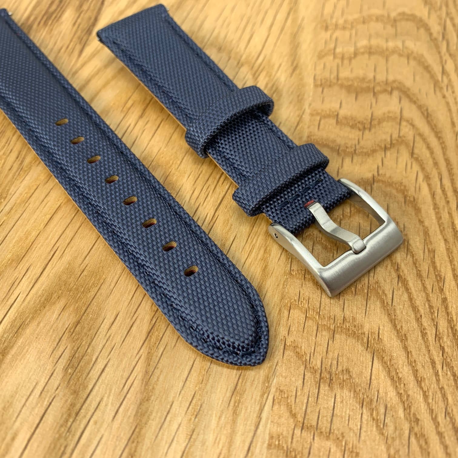 Sailcloth Nylon Quick Release Watch Strap BLUE 20 22 mm