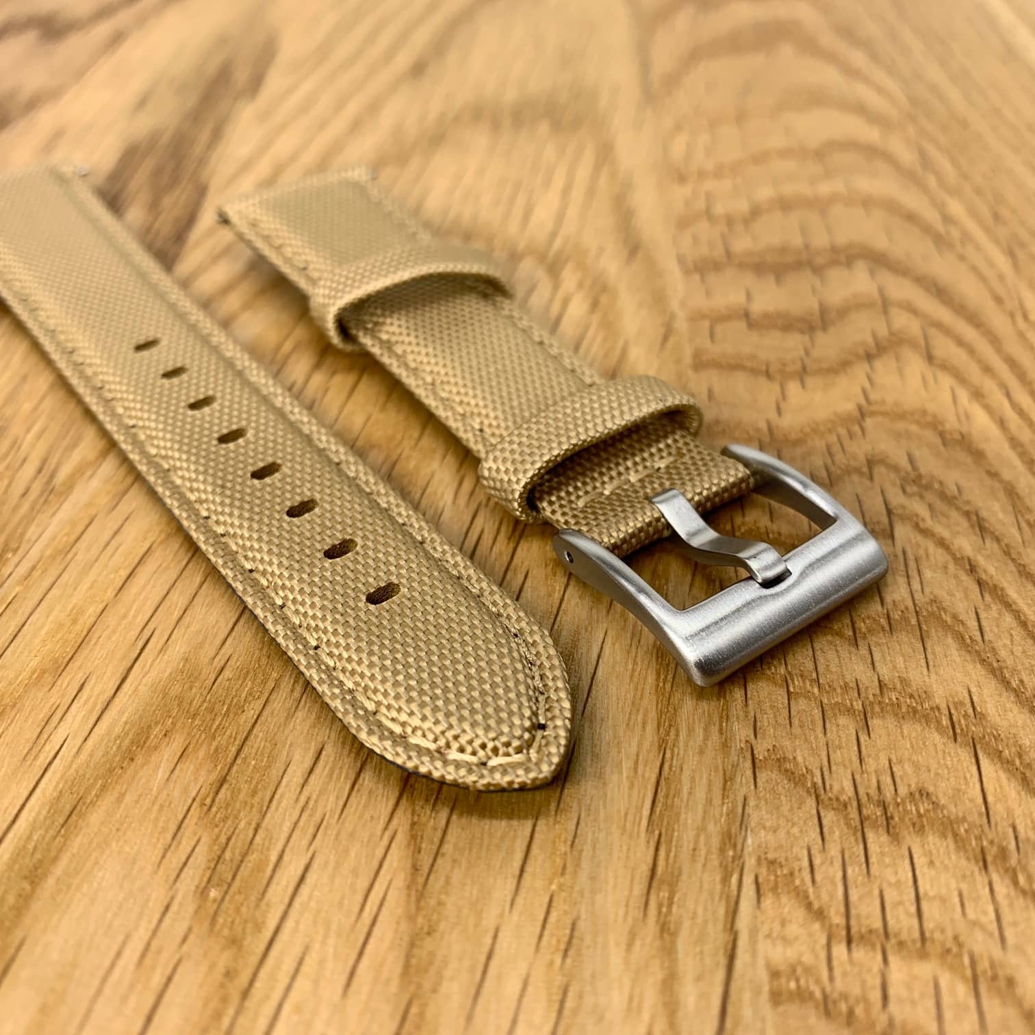 Sailcloth Nylon Watch Strap - Khaki | Quick Release Bands