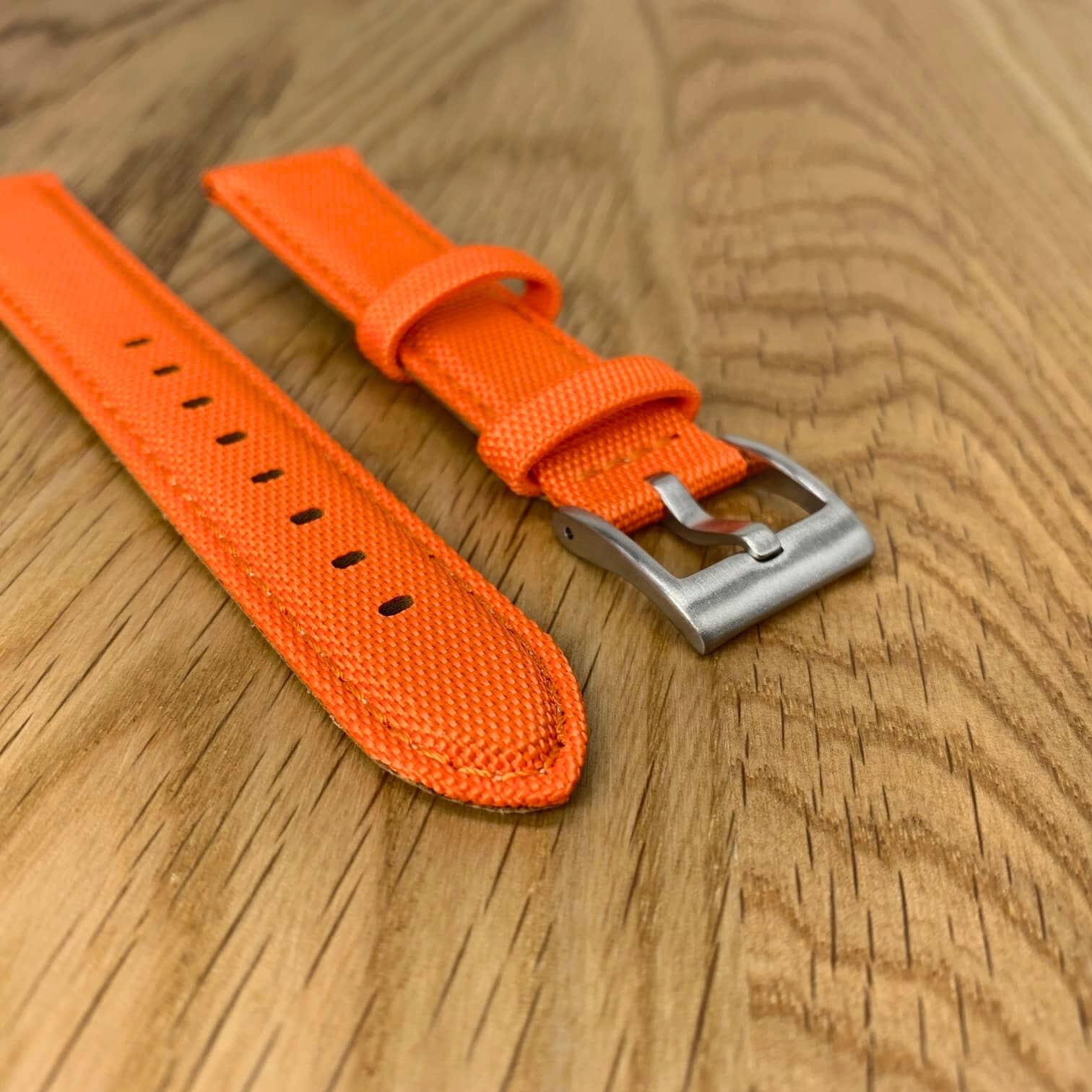 tonjett high quality multicolor nylon sailcloth watch... Sailcloth Nylon Watch Strap - Orange | Quick Release Bands
