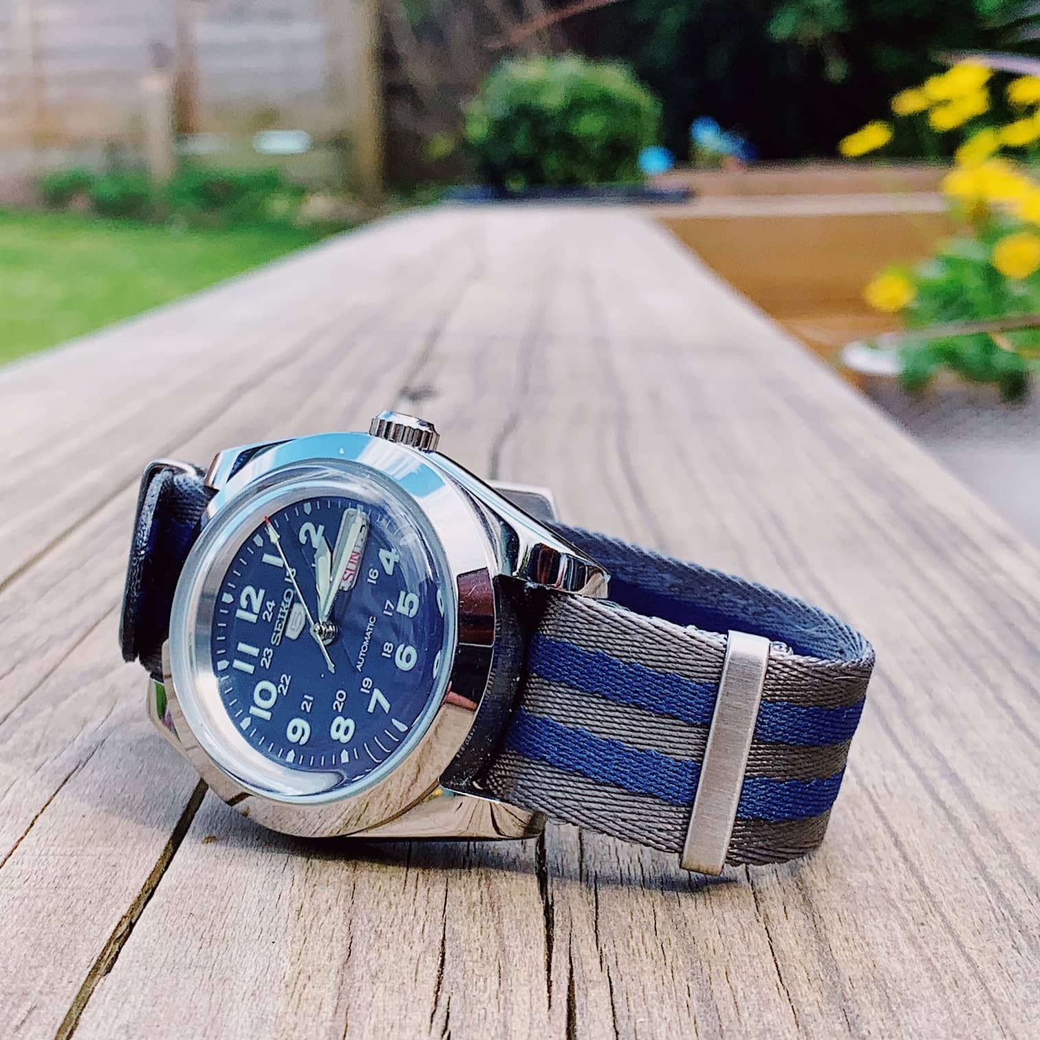 Grey Nato Strap Seatbelt Nylon NATO Watch Strap BLUE GREY 20 22 Mm