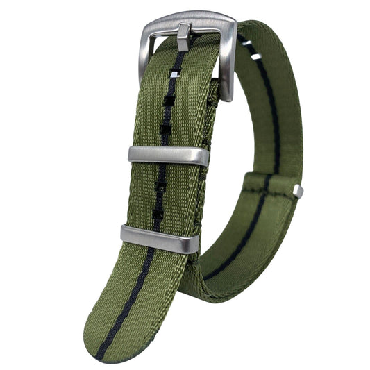 Seatbelt NATO Watch Strap Green Black 1