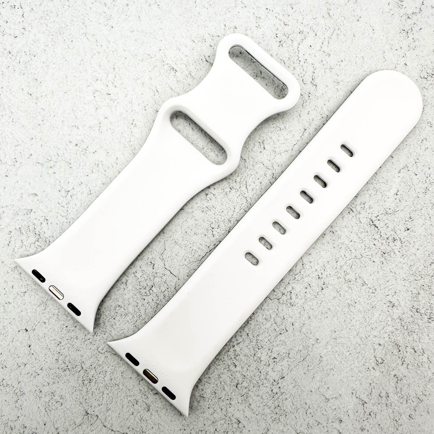 Silicone Floral Engraved Strap For Apple Watch In Black And White 3