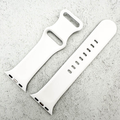 Silicone Floral Engraved Strap For Apple Watch In Black And White 3