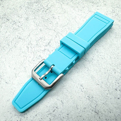 Silicone Pilot Quick Release Watch Strap Light Blue 20mm 22mm The Thrifty Gentleman 5