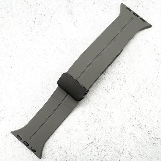 Silicone Strap With Magnetic Clasp For Apple Watch In Grey 1