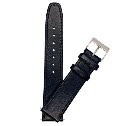 Super Soft Calfskin Genuine Leather Watch Strap Black 2