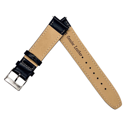 Super Soft Calfskin Genuine Leather Watch Strap Black 3