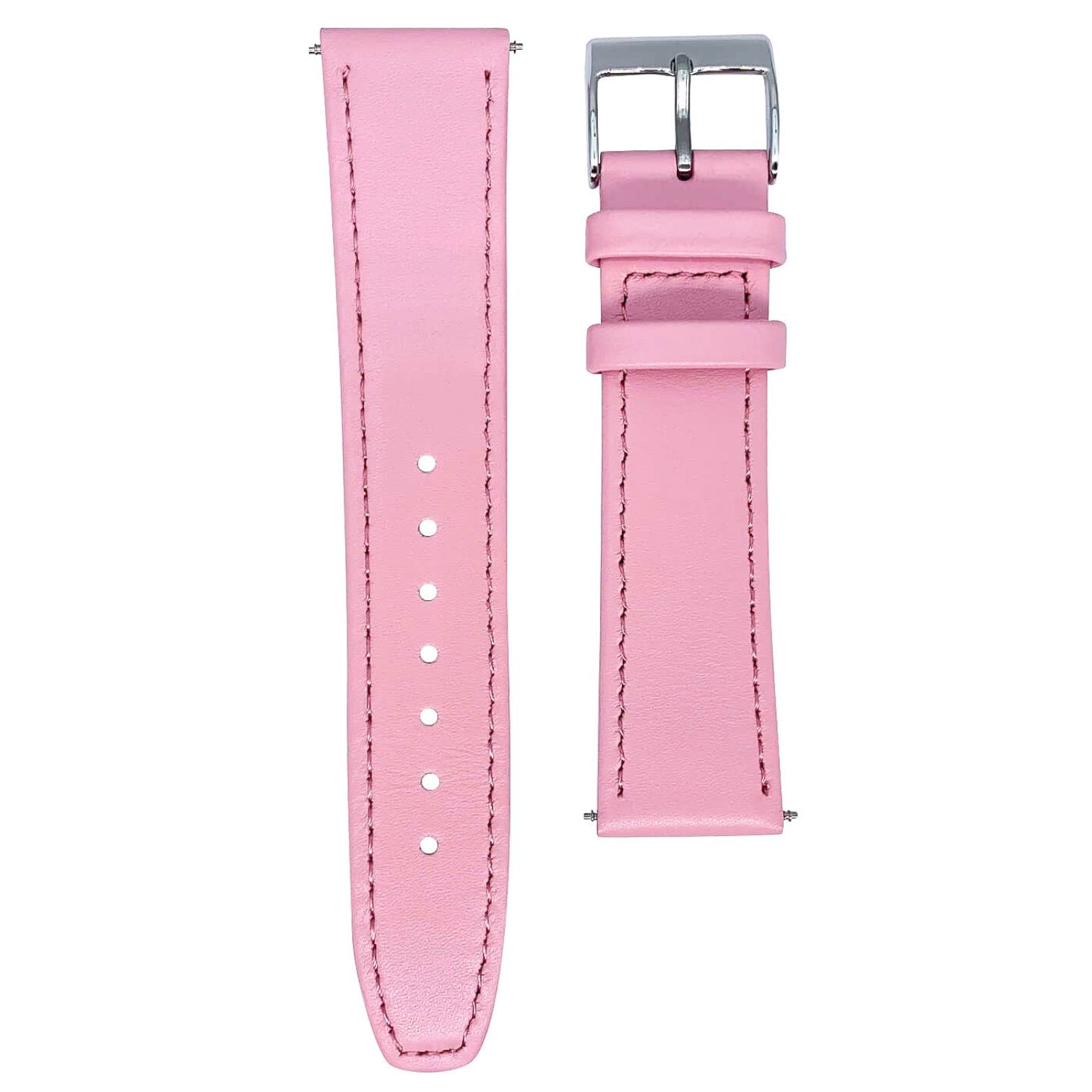 Super Soft Calfskin Genuine Leather Watch Strap Pink 1