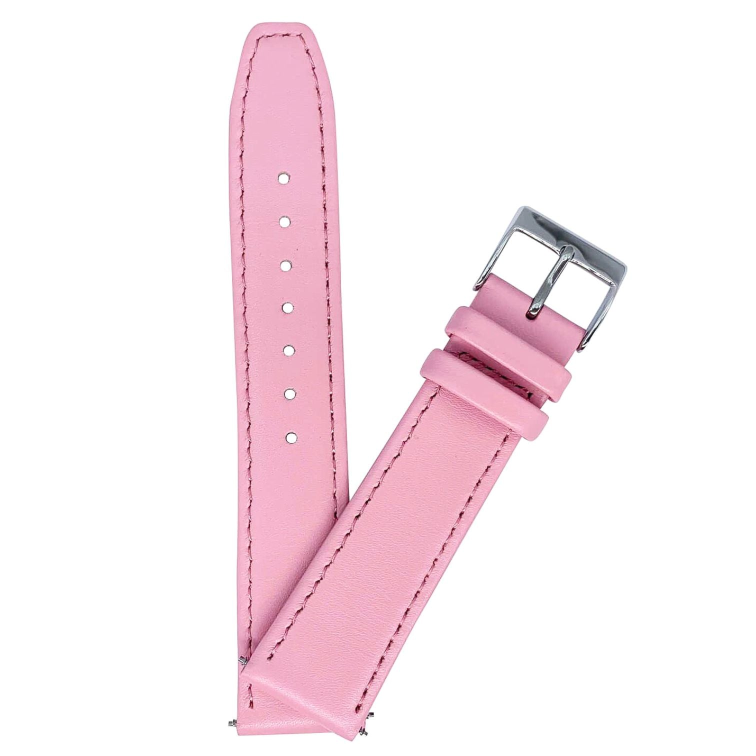 Super Soft Calfskin Genuine Leather Watch Strap Pink 2