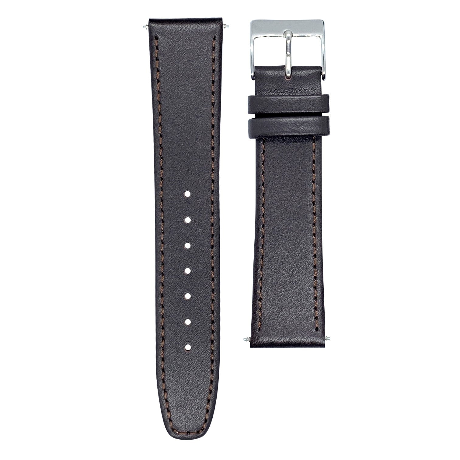 Super Soft Calfskin Genuine Leather Watch Strap Sable Brown 1