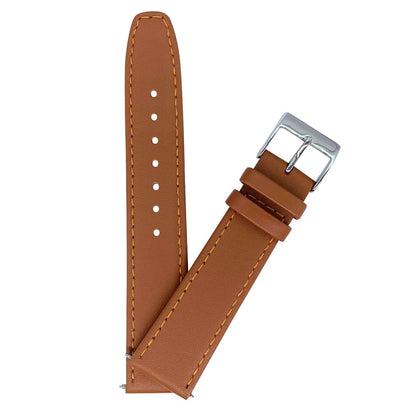 Super Soft Calfskin Genuine Leather Watch Strap Tan 2