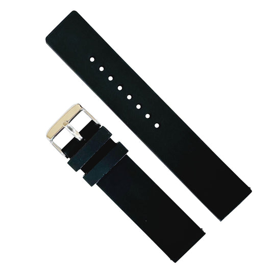 Soft Silicone Universal Watch Strap Black 1