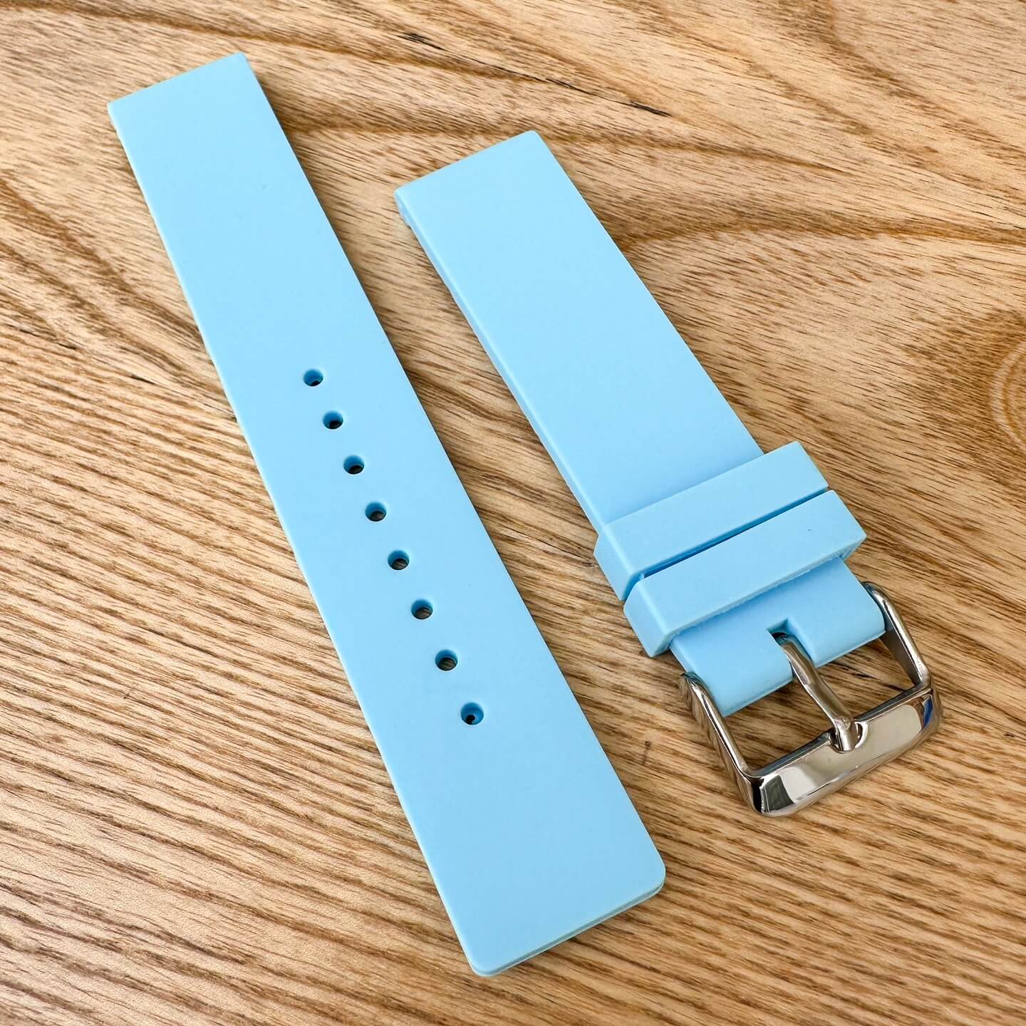 Soft Silicone Universal Watch Strap Light Blue 2