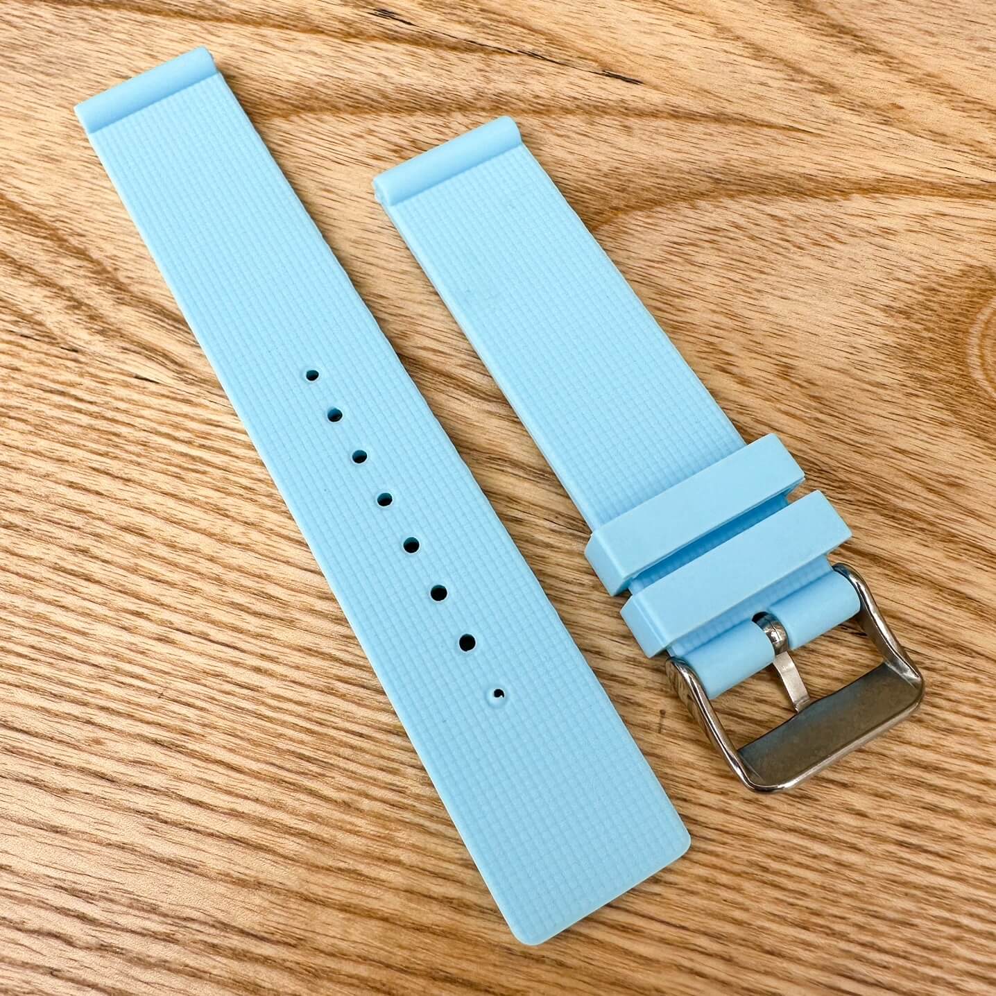 Soft Silicone Universal Watch Strap Light Blue 3