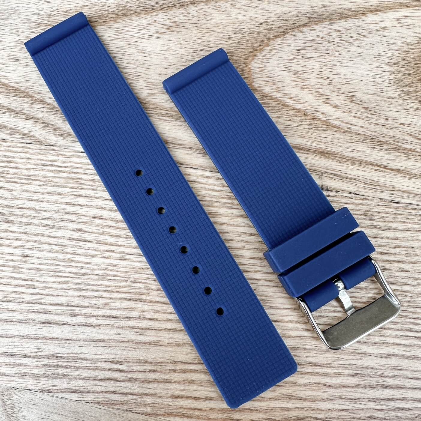 Soft Silicone Universal Watch Strap Navy Blue 3