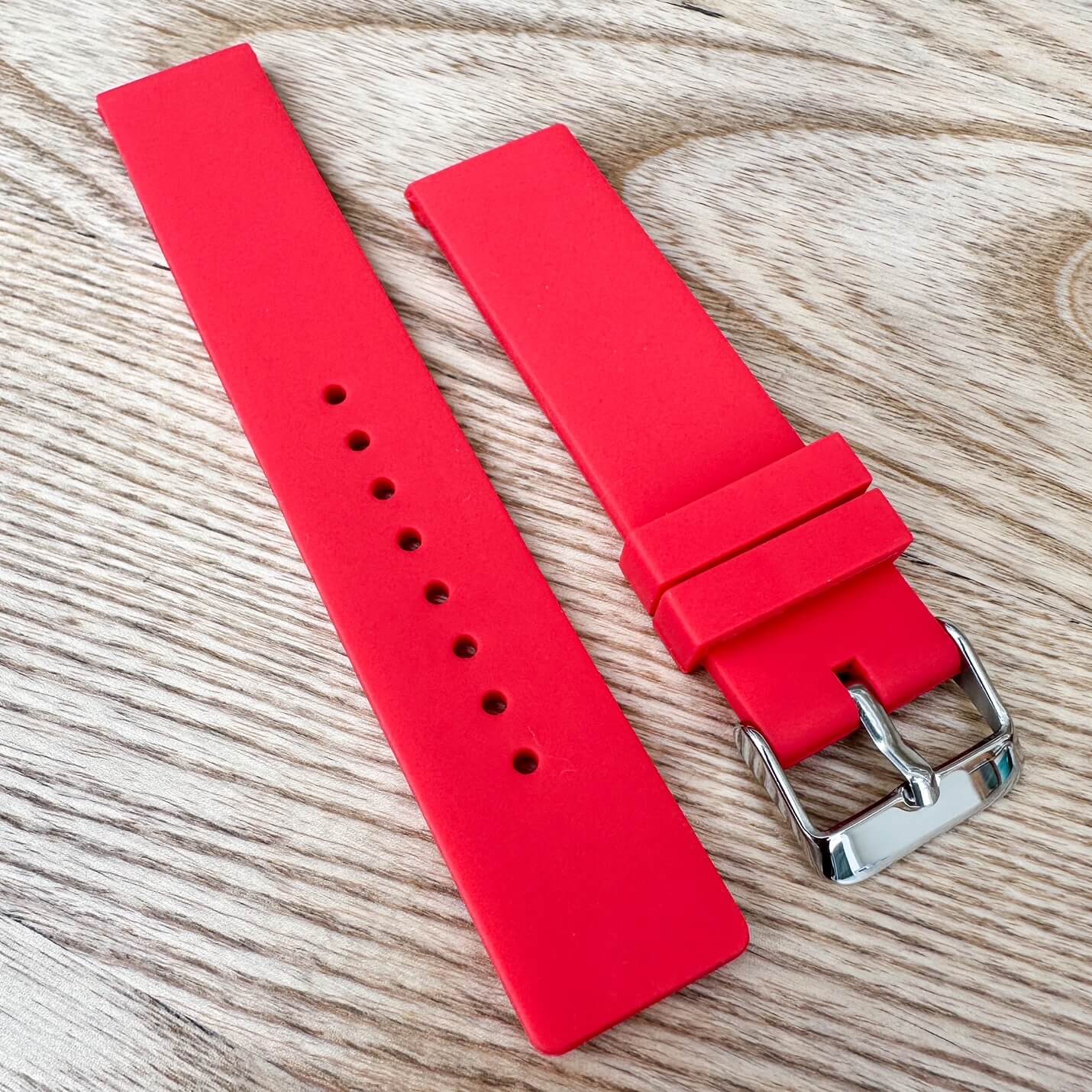 Soft Silicone Universal Watch Strap Red 2