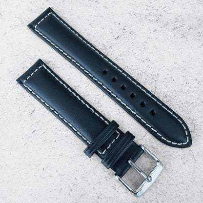 Sorrento Luxury Genuine Leather Oiled Watch Strap Black 2