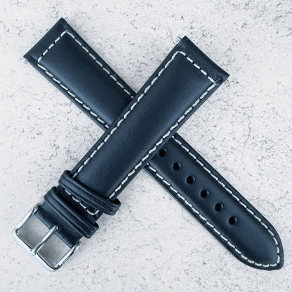 Sorrento Luxury Genuine Leather Oiled Watch Strap Black 4