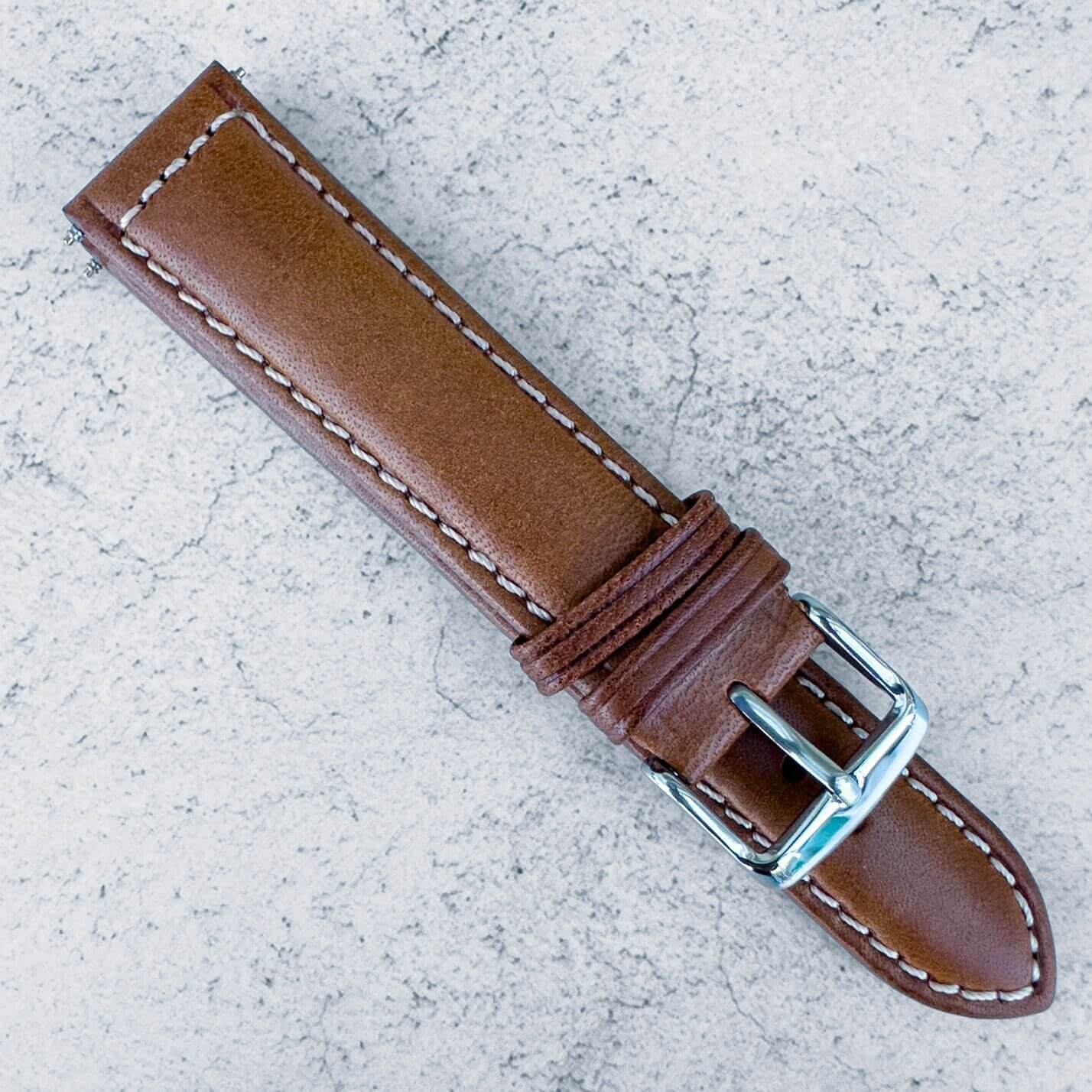 Sorrento Luxury Genuine Leather Oiled Watch Strap Tan 3