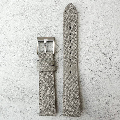 Top Grain Quick Release Genuine Leather Watch Strap Grey 2