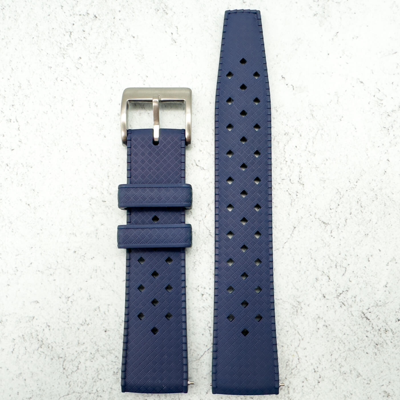 Tropical FKM Rubber Watch Strap Dark Blue 20 mm 22 mm 2