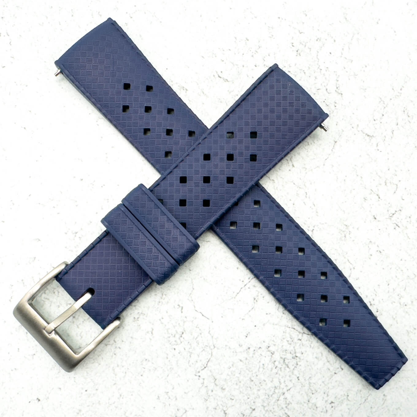 Tropical FKM Rubber Watch Strap Dark Blue 20 mm 22 mm 3