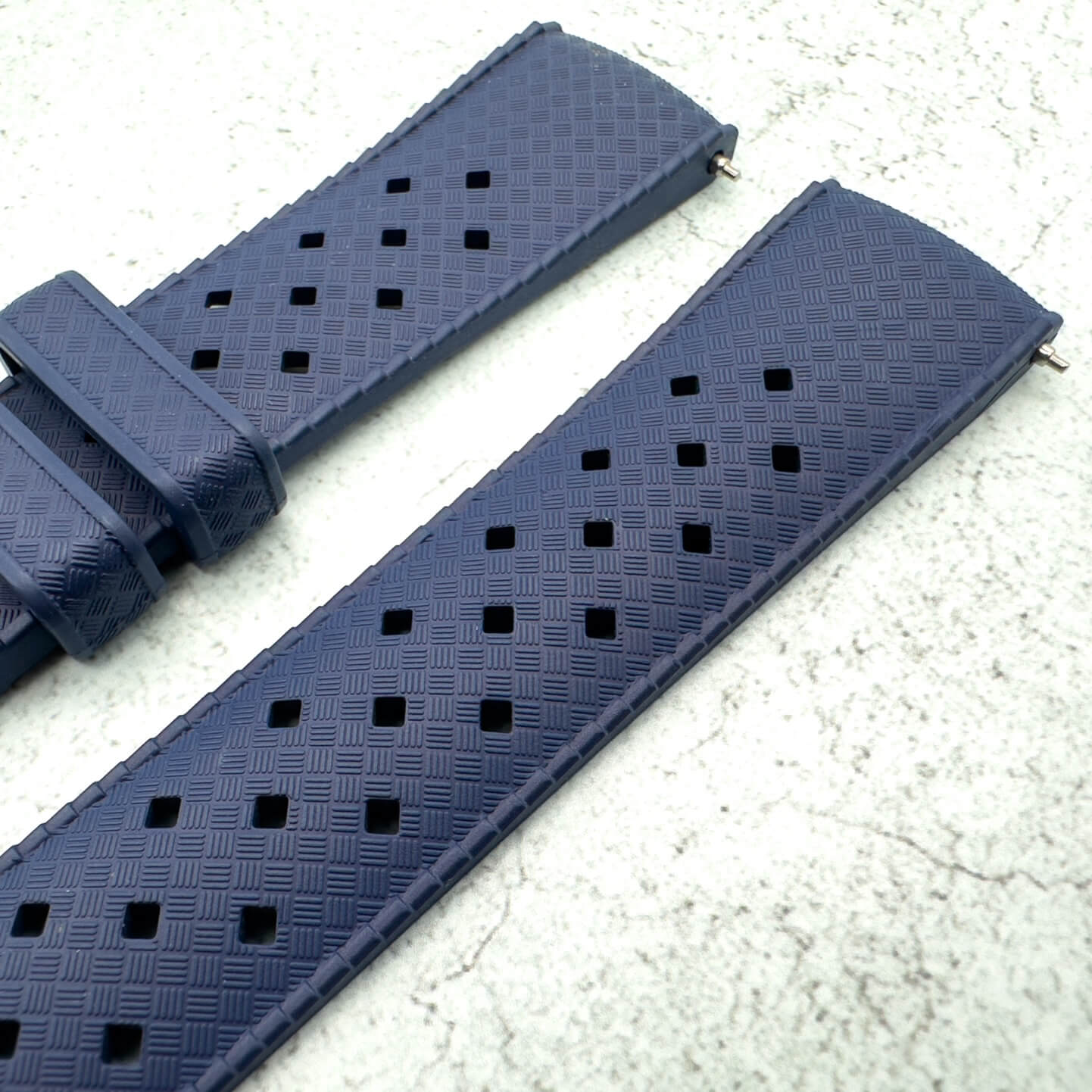 Tropical FKM Rubber Watch Strap Dark Blue 20 mm 22 mm 4