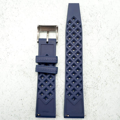 Tropical FKM Rubber Watch Strap Dark Blue 20 mm 22 mm 5