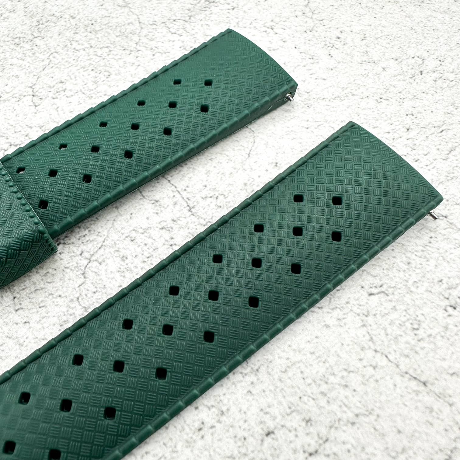 Tropical Soft Silicone Quick Release Watch Strap Green 4
