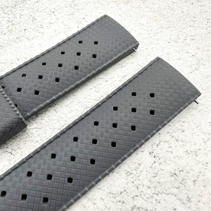 Tropical Soft Silicone Quick Release Watch Strap Grey 4