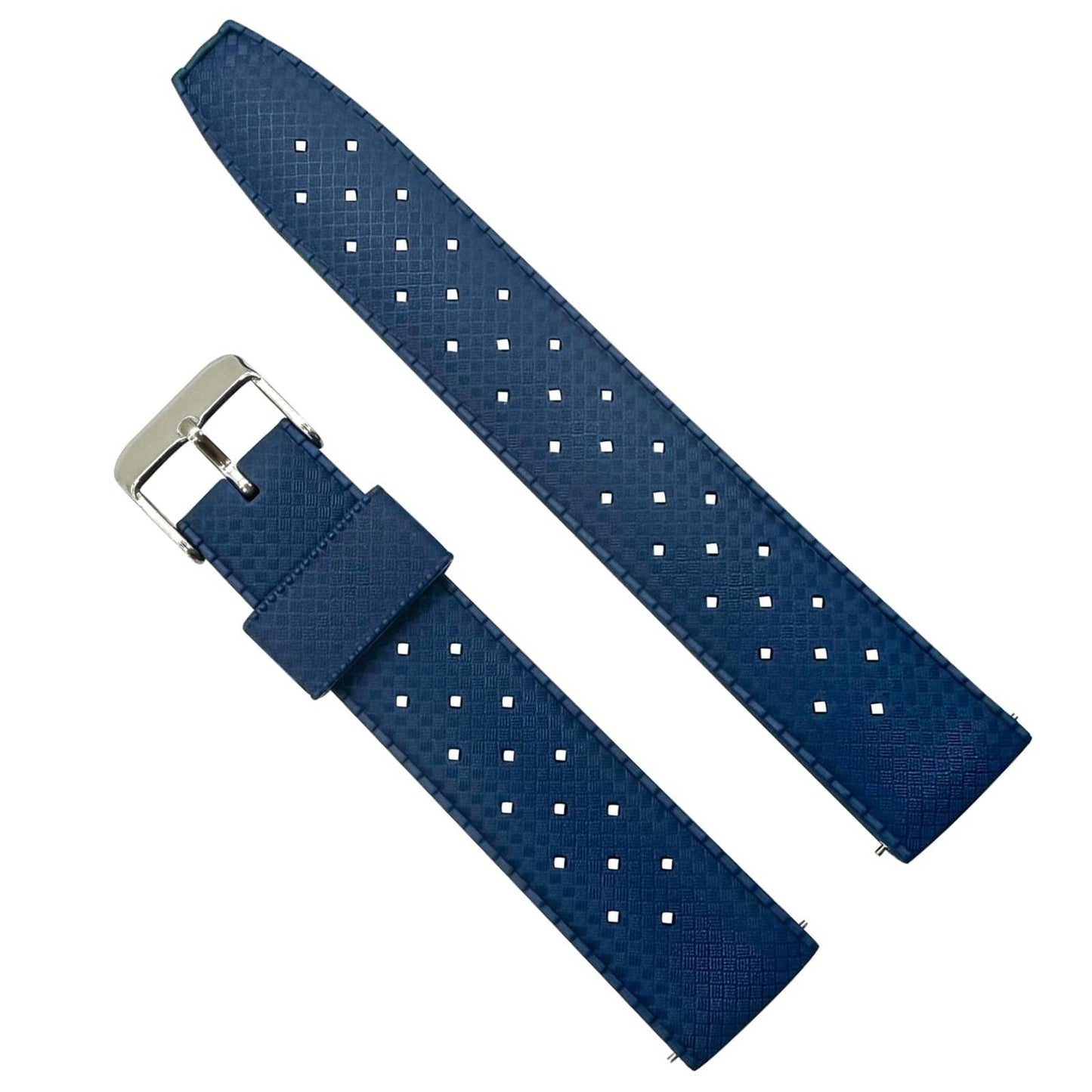 Tropical Soft Silicone Quick Release Watch Strap Navy Blue 1