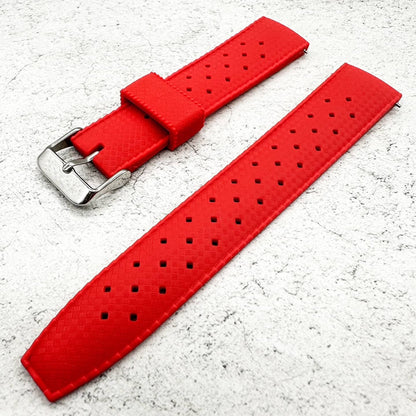 Tropical Soft Silicone Quick Release Watch Strap Red 2