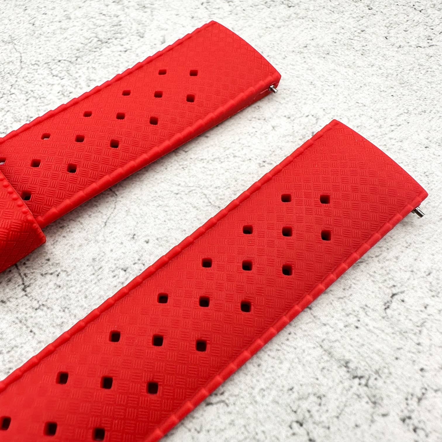 Tropical Soft Silicone Quick Release Watch Strap Red 4