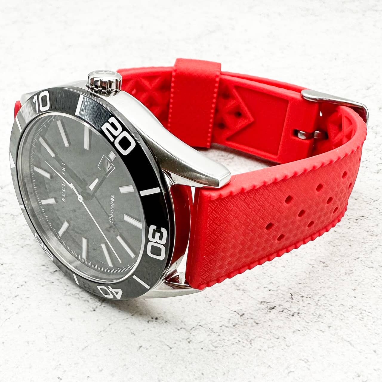 Tropical Soft Silicone Quick Release Watch Strap Red 5