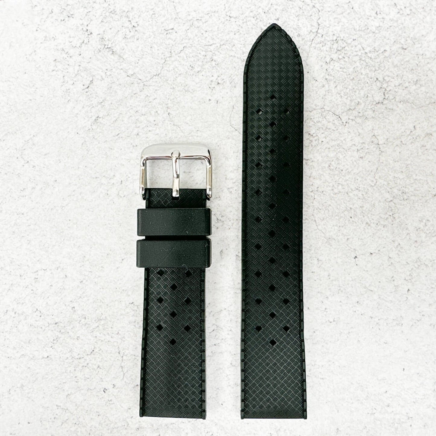 Tropical Silicone Watch Band Black 2