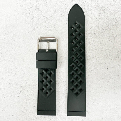 Tropical Silicone Watch Band Black 3