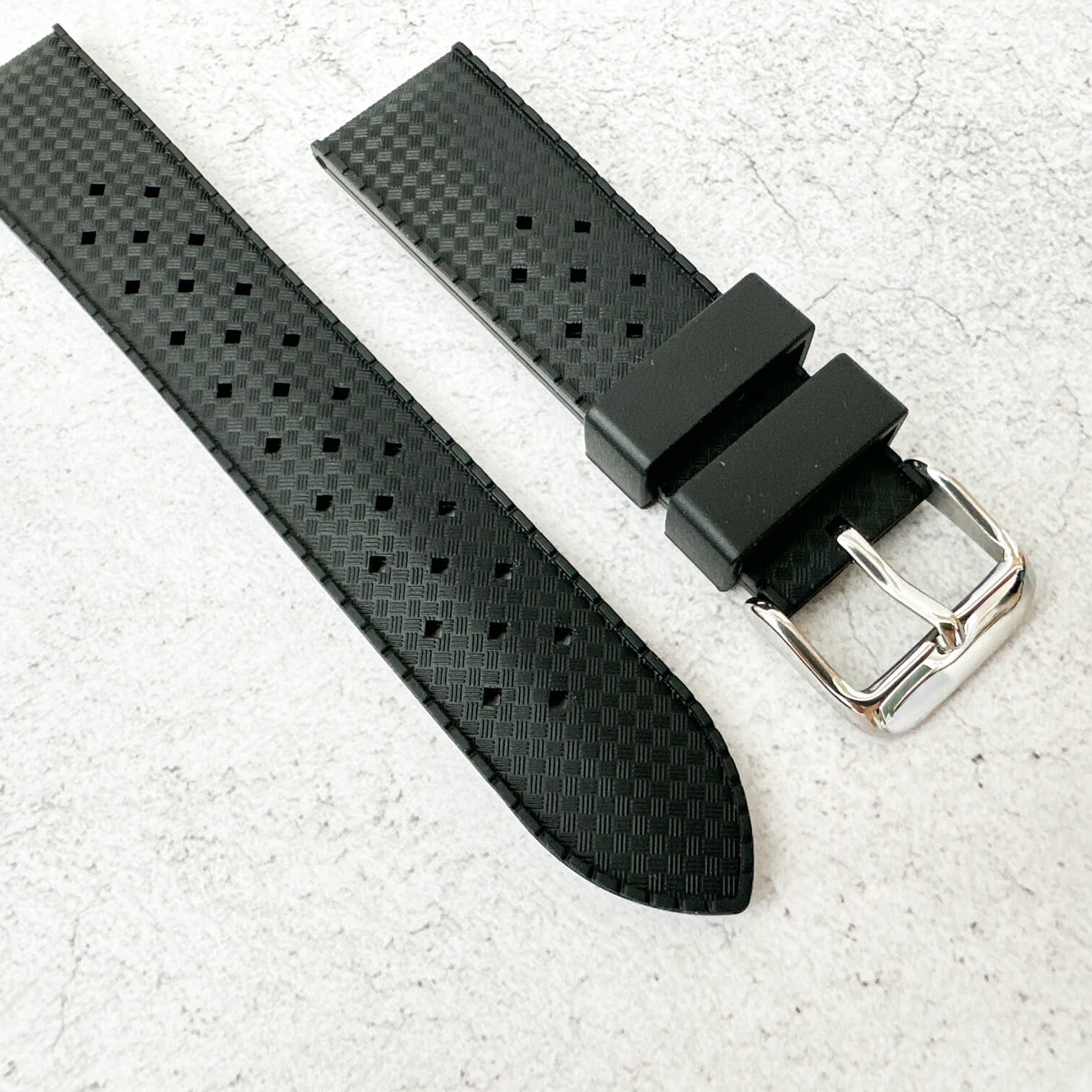 Tropical Silicone Watch Band Black 4
