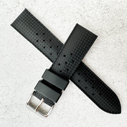 Tropical Silicone Watch Band Black 5