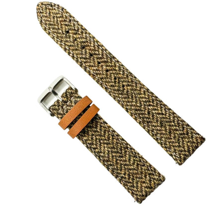 Tweed Herringbone Watch Strap Khaki 1