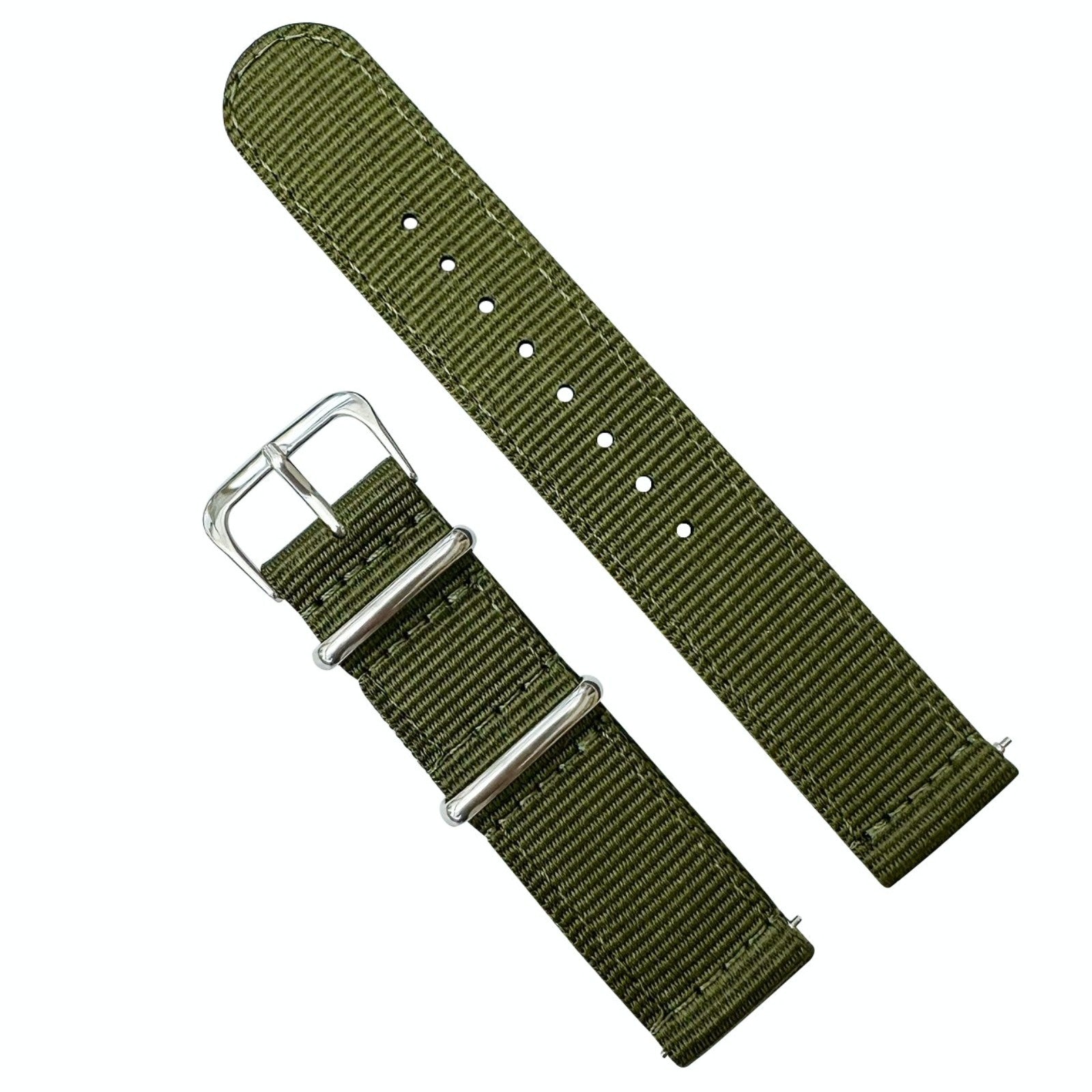 Two Piece NATO Watch Strap Band - Green | 18mm 20mm 22mm – The