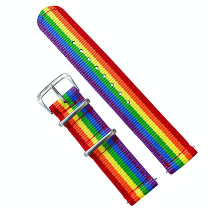 Two Piece NATO Watch Strap 18mm 20mm 22mm Rainbow The Thrifty Gentleman