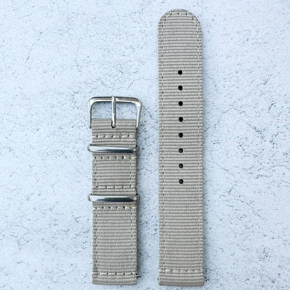 Two Piece NATO Watch Strap Beige 1