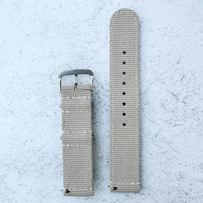 Two Piece NATO Watch Strap Beige 2