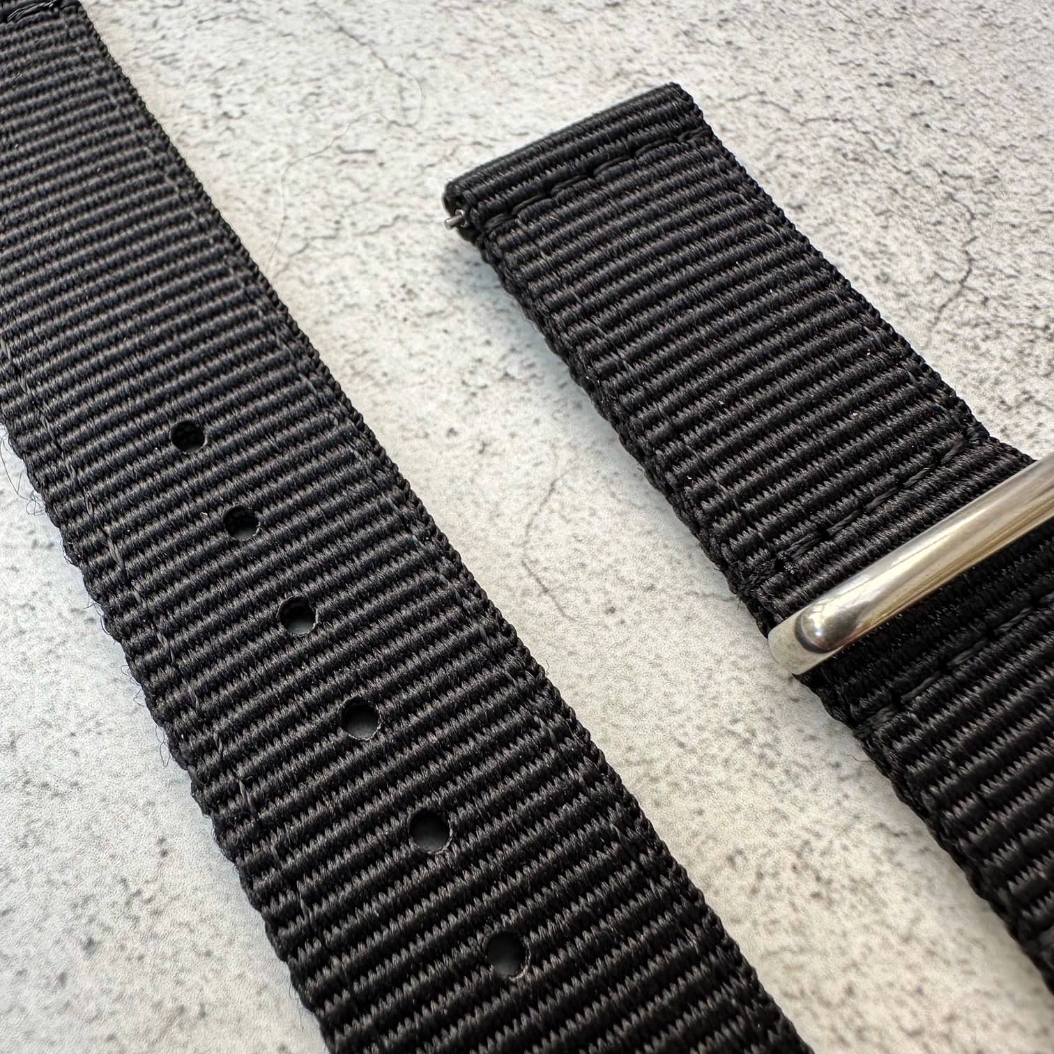 Two Piece NATO Watch Strap Black 4